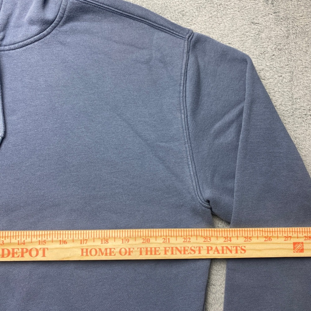 Hollister Hoodie Mens Large Relaxed Fit Blue Gray Fleece Pullover 297 - Picture 3 of 8